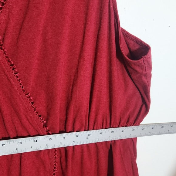 Swim by Cacique Red Swim Cover Dress Size 26/28 NWT