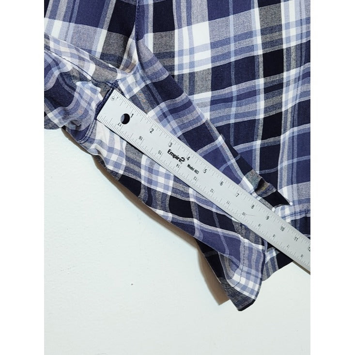 Sonoma Preppy Blue Plaid Shorts Size 33
