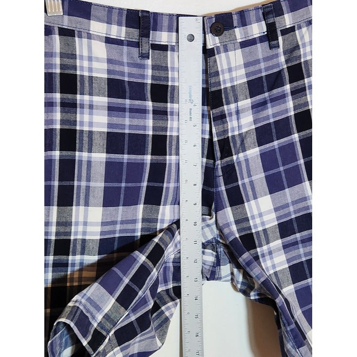 Sonoma Preppy Blue Plaid Shorts Size 33