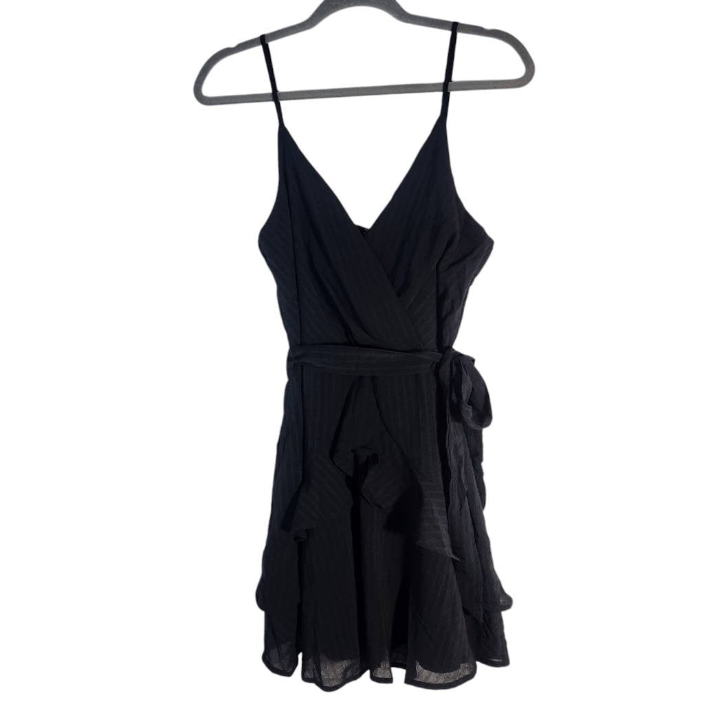Francesca's Mi Ami Black Mini Dress with Ruffle Detail NWT Size Medium