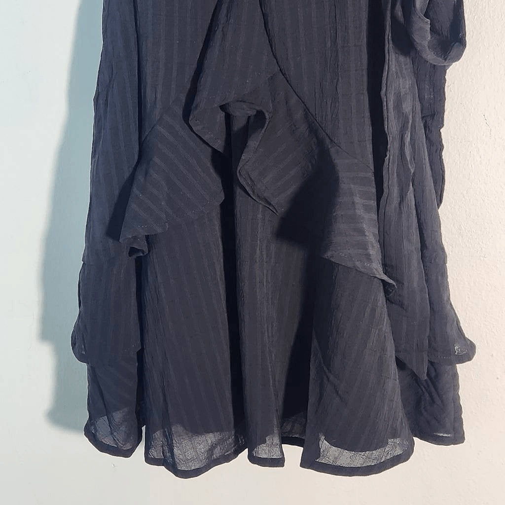 Francesca's Mi Ami Black Mini Dress with Ruffle Detail NWT Size Medium