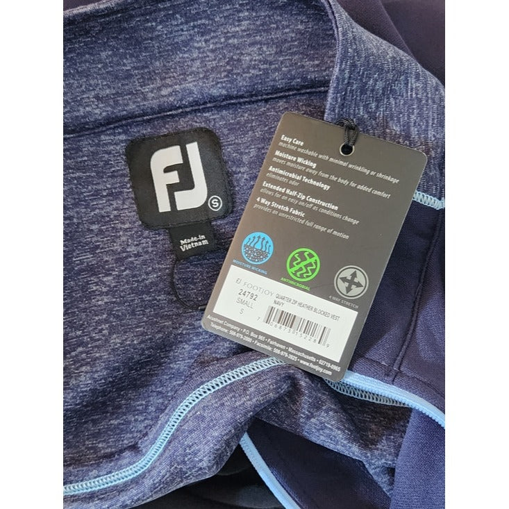 FootJoy Golf Navy Quarter Zip Vest Size Small NWT