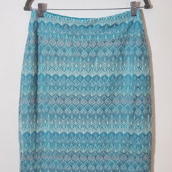 Cato Aqua Blue Boho Maxi Skirt Size Medium, New