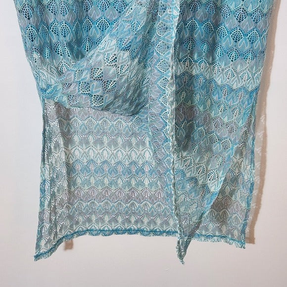 Cato Aqua Blue Boho Maxi Skirt Size Medium, New