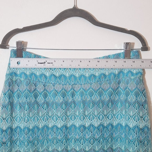 Cato Aqua Blue Boho Maxi Skirt Size Medium, New