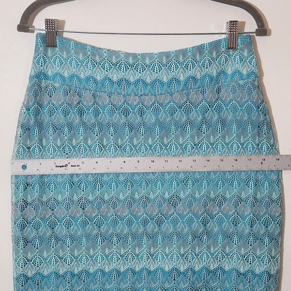 Cato Aqua Blue Boho Maxi Skirt Size Medium, New