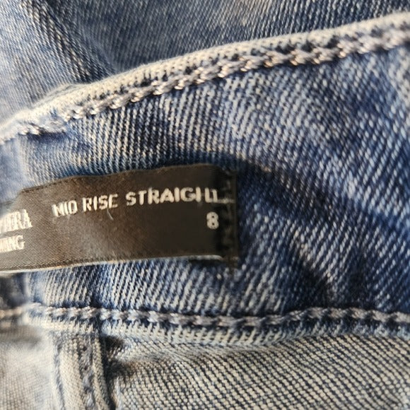 Simply Vera Vera Wang Mid-Rise Straight Leg Jeans Size 8