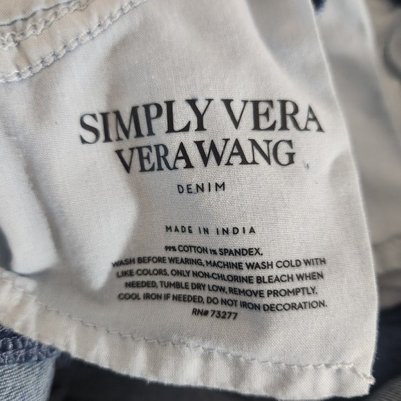 Simply Vera Vera Wang Mid-Rise Straight Leg Jeans Size 8