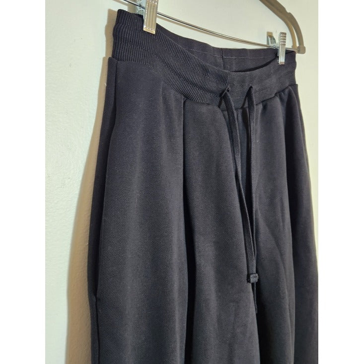 Seventh Earth Studios Black Wide Leg Sweatpants Size Medium NWOT