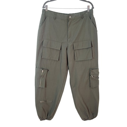 Faded Rose Essentials Olive Green Cargo Jogger Pants NWT
