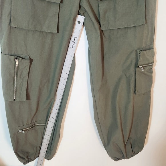 Faded Rose Essentials Olive Green Cargo Jogger Pants NWT