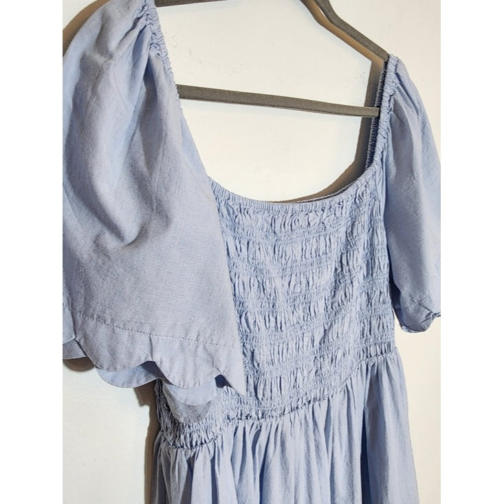 Simply Southern Light Blue Smocked Dress Size XL Wedding Guest Dress