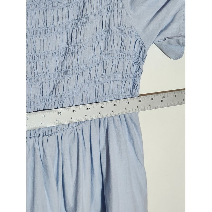 Simply Southern Light Blue Smocked Dress Size XL Wedding Guest Dress