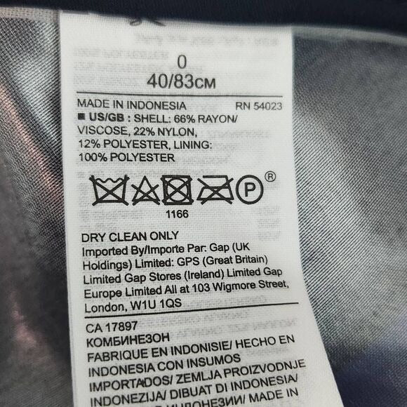 Banana Republic Navy and Blue Stripe Top with Peplum Size 0 Blue Blouse, New