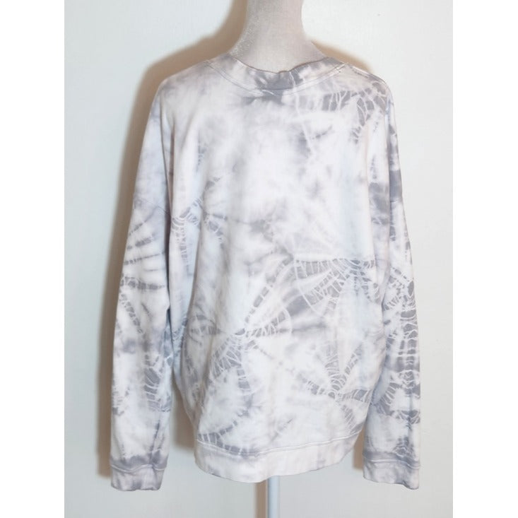 Time and Tru Gray and White Tie-Dye Sweatshirt Size XL