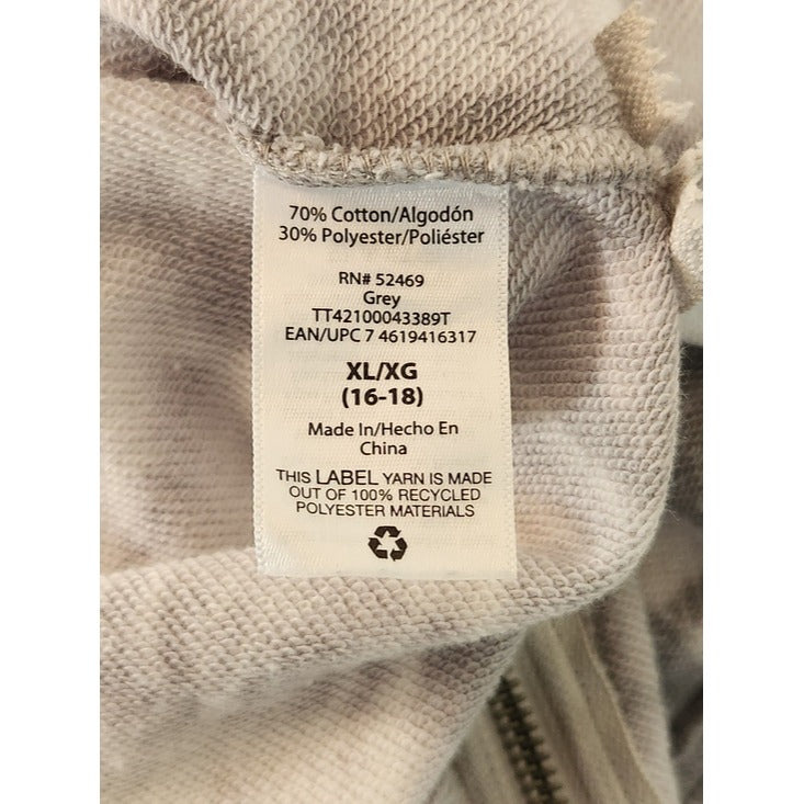 Time and Tru Gray and White Tie-Dye Sweatshirt Size XL