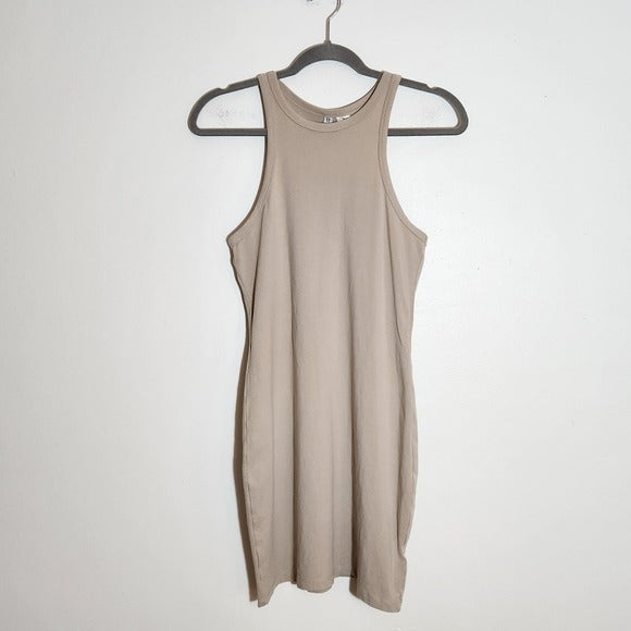 Divided H&M Tan Racerback Bodycon Mini Dress Size Medium