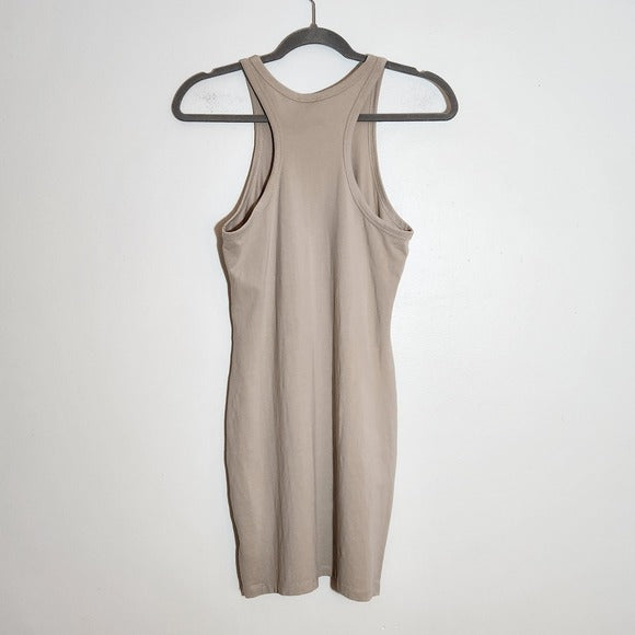 Divided H&M Tan Racerback Bodycon Mini Dress Size Medium