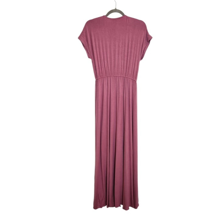 Lulus Pink Short Sleeve Boho Maxi Dress Size Small NWT Casual Wedding Guest