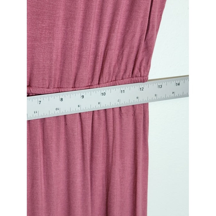 Lulus Pink Short Sleeve Boho Maxi Dress Size Small NWT Casual Wedding Guest