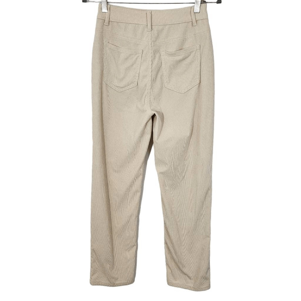 Shein Cream Corduroy High Waist Pants Size Small Cream Corduroy Pants