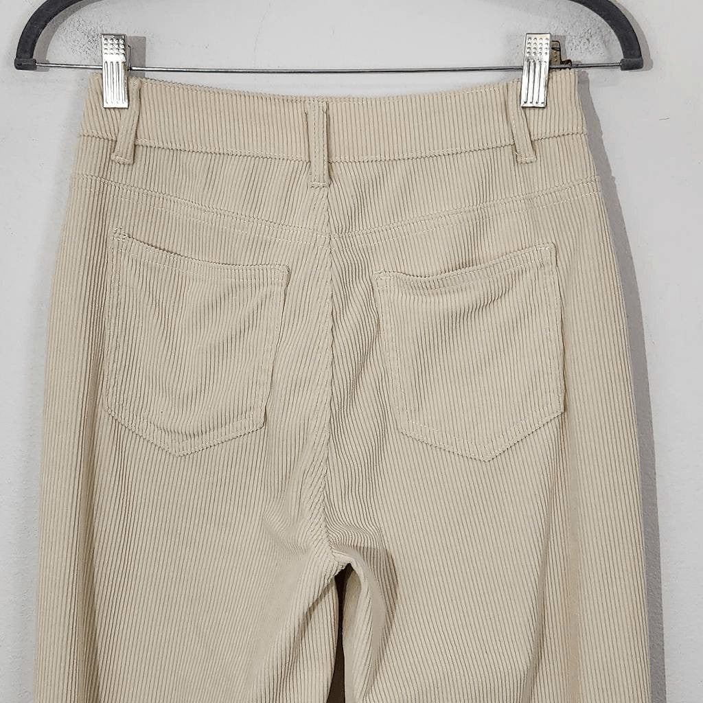 Shein Cream Corduroy High Waist Pants Size Small Cream Corduroy Pants