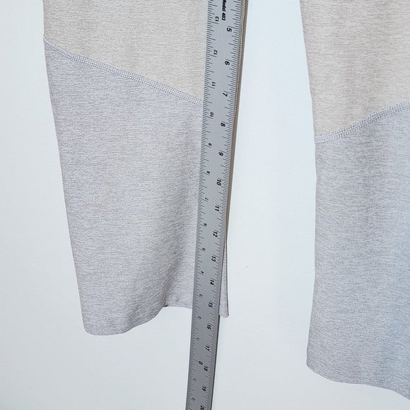 Outdoor Voices Tan and Gray Colorblock Capri Leggings Size Medium
