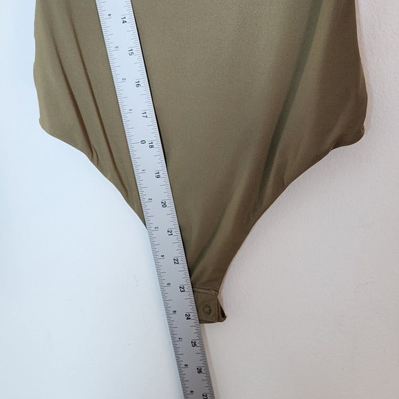 SKIMS Olive Green Long Sleeve Bodysuit Size Small