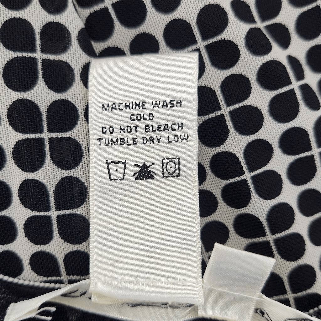 Max Studio Black Print Mesh Empire Waist Dress Size Small Graphic Print Dress