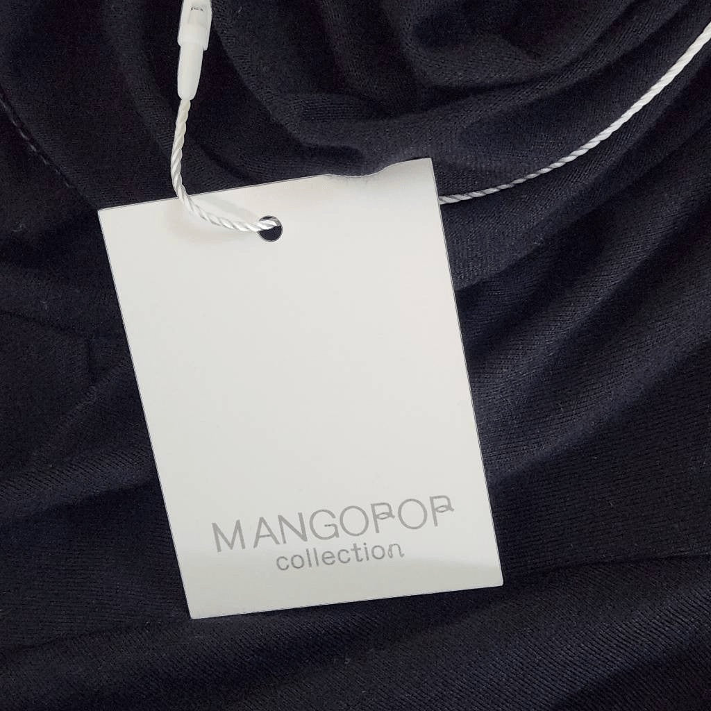 Mango Pop Black Long Sleeve Turtleneck Bodysuit NWT Size Large Black Bodysuit