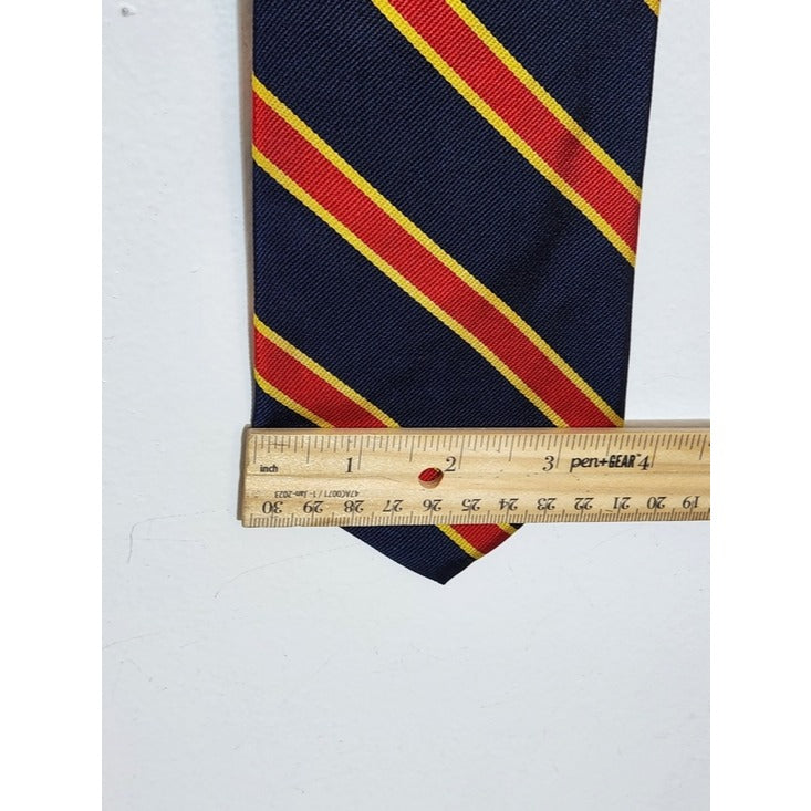 Brooks Brothers Mens Navy Striped Silk Tie