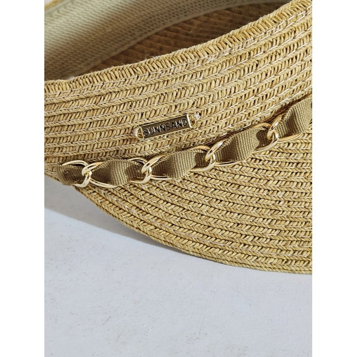 Sun 'N' Sand Natural Beige Woven Visor One Size