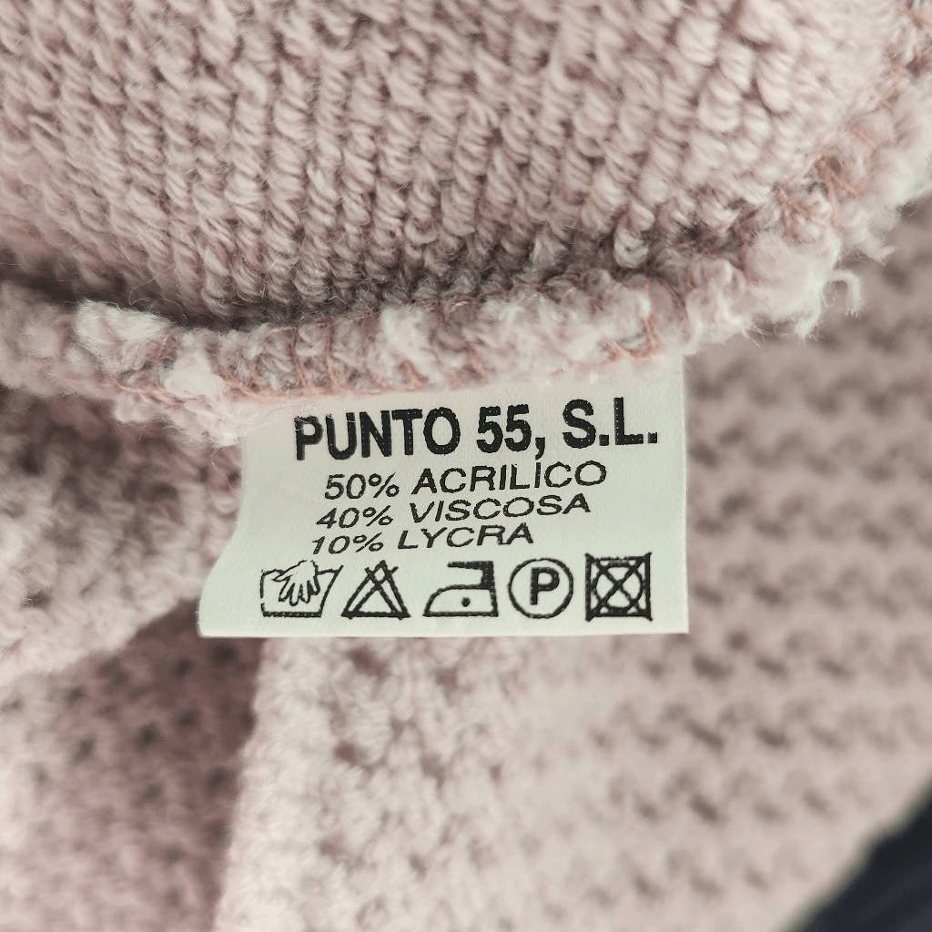 Nuria Aymerich Dusty Mauve Short Sleeve Knit Mock Neck Sweater Size Large