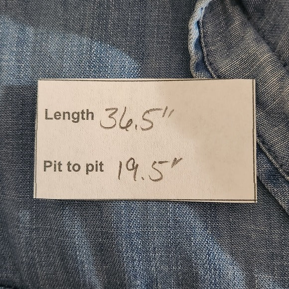 Philosophy Chambray Mini Shirt Dress Size Medium