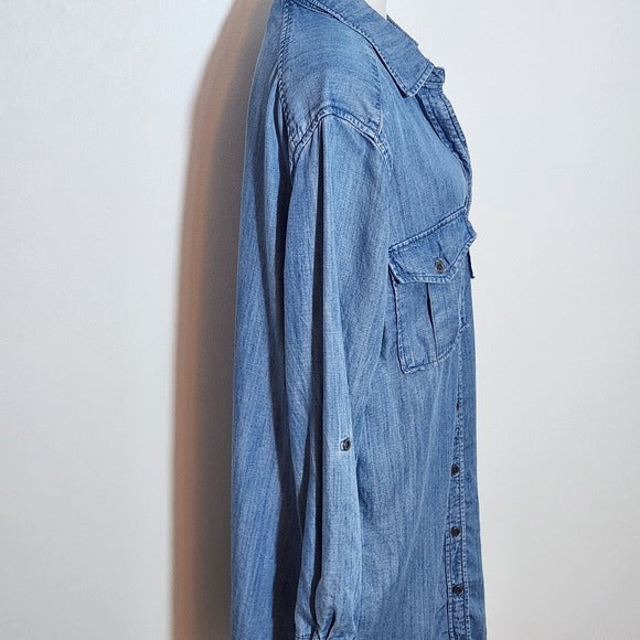 Philosophy Chambray Mini Shirt Dress Size Medium