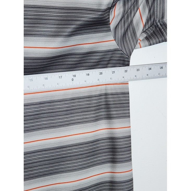 PGA Tour Gray and Orange Polo Golf Shirt Size Large