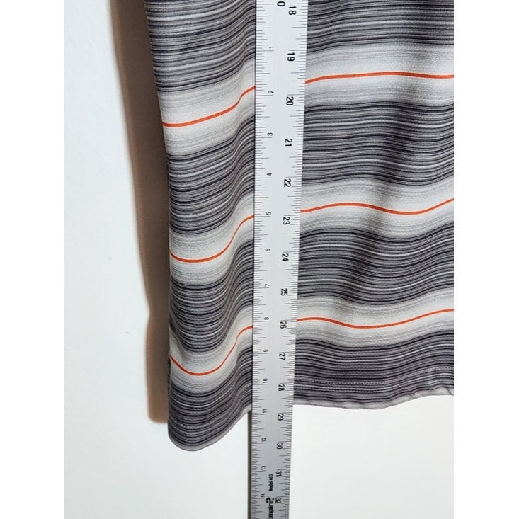 PGA Tour Gray and Orange Polo Golf Shirt Size Large
