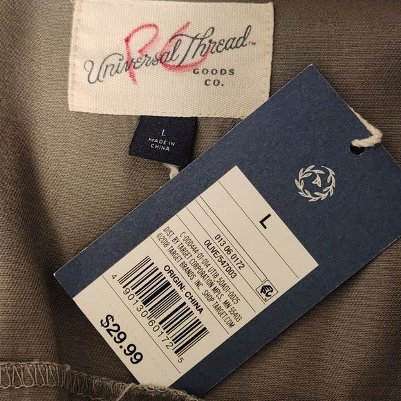 Universal Thread Olive Green Zip-Up Jacket Size Large NWT