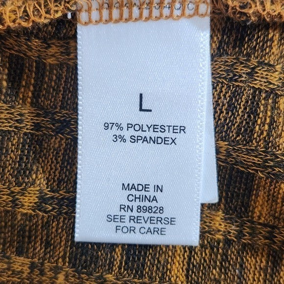 LOGO Lori Goldstein Golden Brown Open Front Cardigan Sweater Vest Size Large