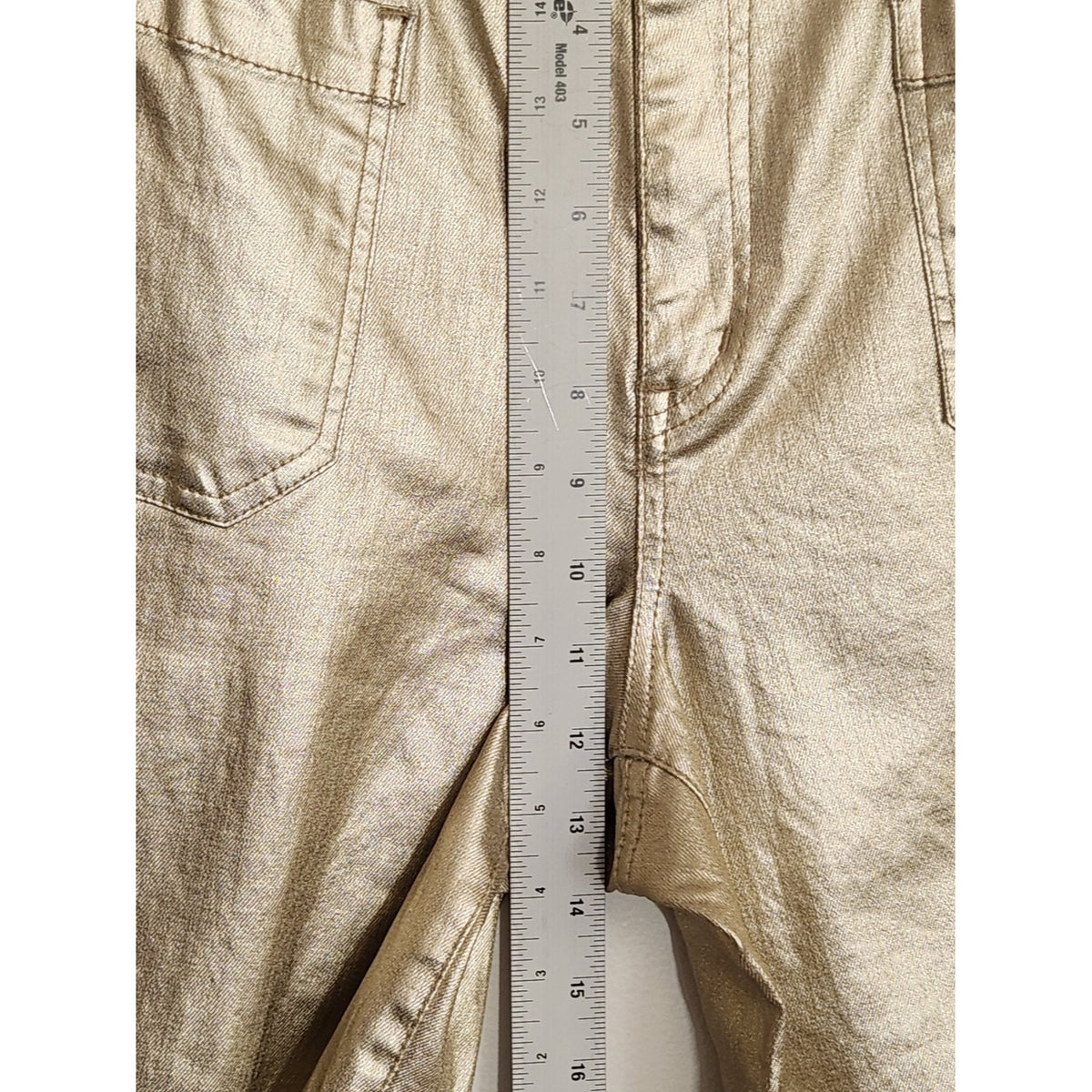 Gibson Latimer Metallic Gold High Rise Wide Leg Pants Size 12
