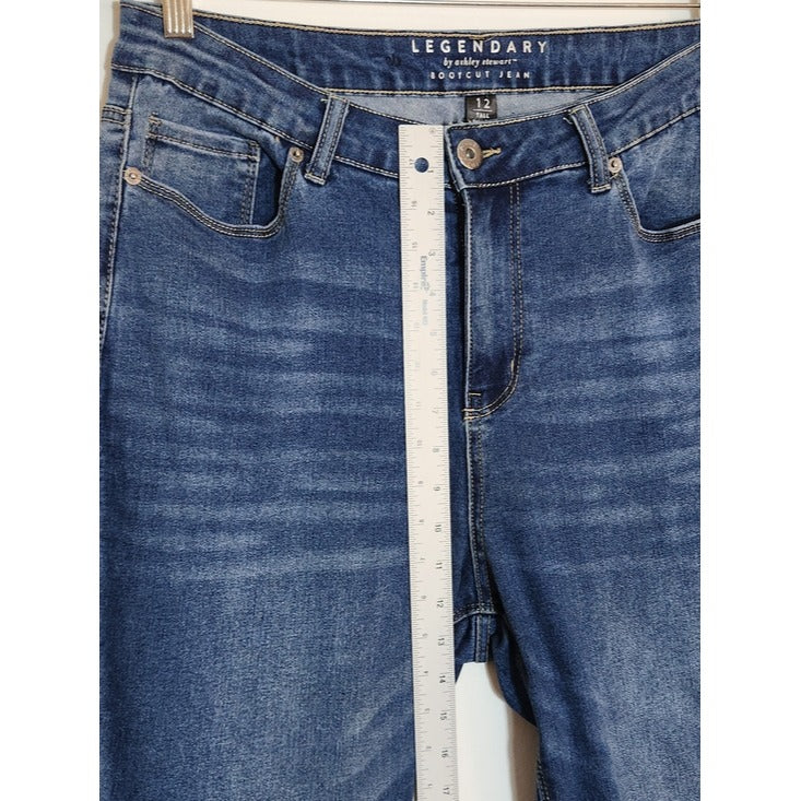 Ashley Stewart Medium Wash Bootcut Jeans Size 12 Tall