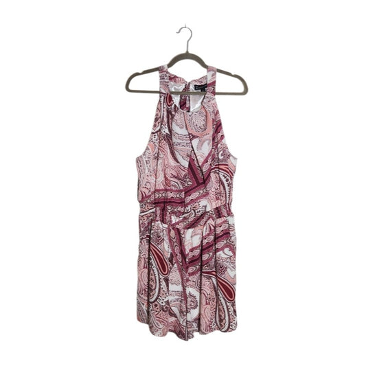 New York & Company Pink Paisley Romper Size XL