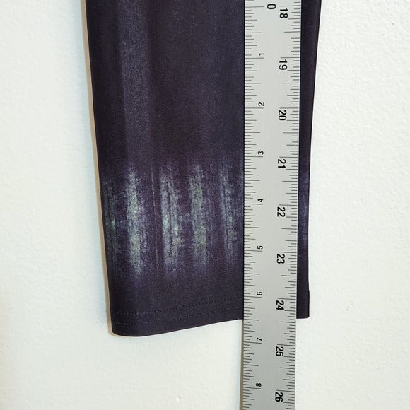 American Eagle Outfitters Black Scenic Sunset Print Leggings Size Medium