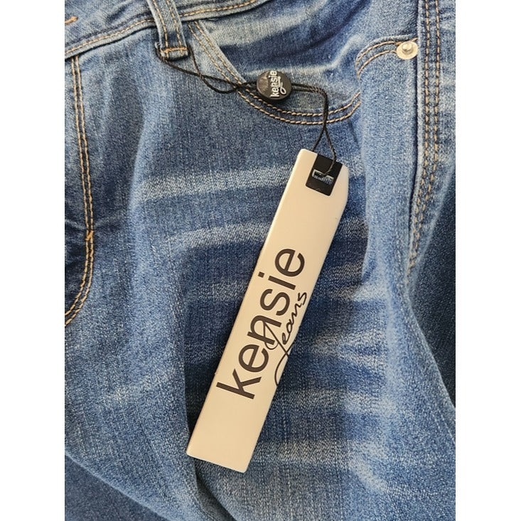 Kensie Medium Wash Cropped Raw Edge Jeans Size 29 NWT