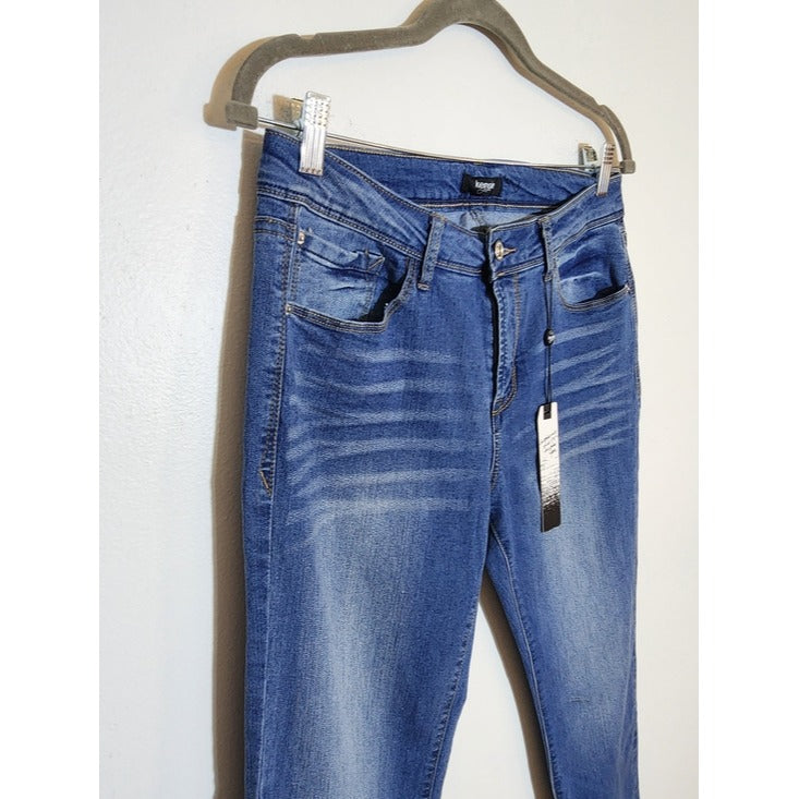 Kensie Medium Wash Cropped Raw Edge Jeans Size 29 NWT