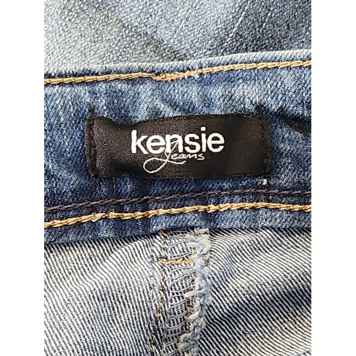 Kensie Medium Wash Cropped Raw Edge Jeans Size 29 NWT