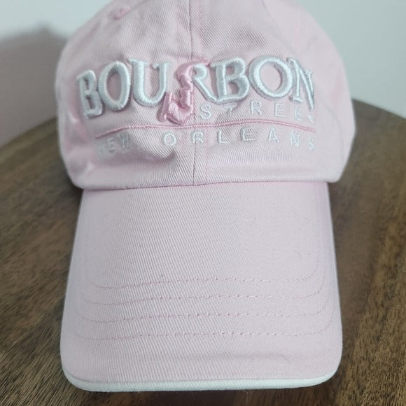 Pink Bourbon St New Orleans Baseball Cap One Size Bourbon Street Embroidered Hat