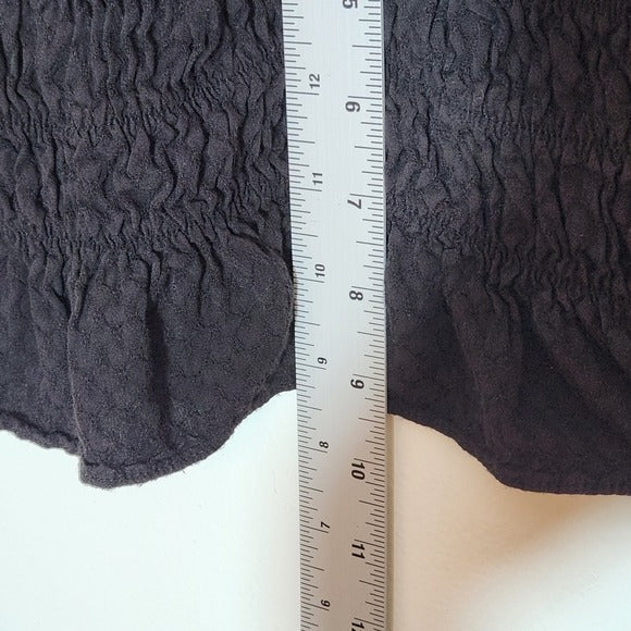 Urban Outfitters Black Smocked Crop Top Size Small