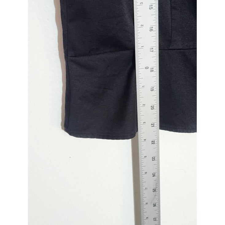 Talbots Black Cotton Button Up Blouse Size 14 Petite