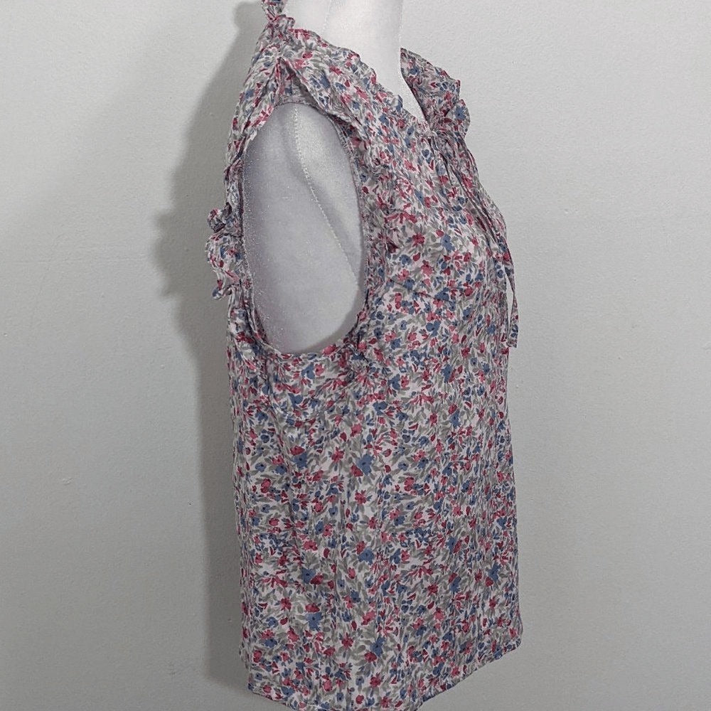 BB Dakota Floral Blouse Size Medium NWT Coquette Cotton Floral Peasant Top